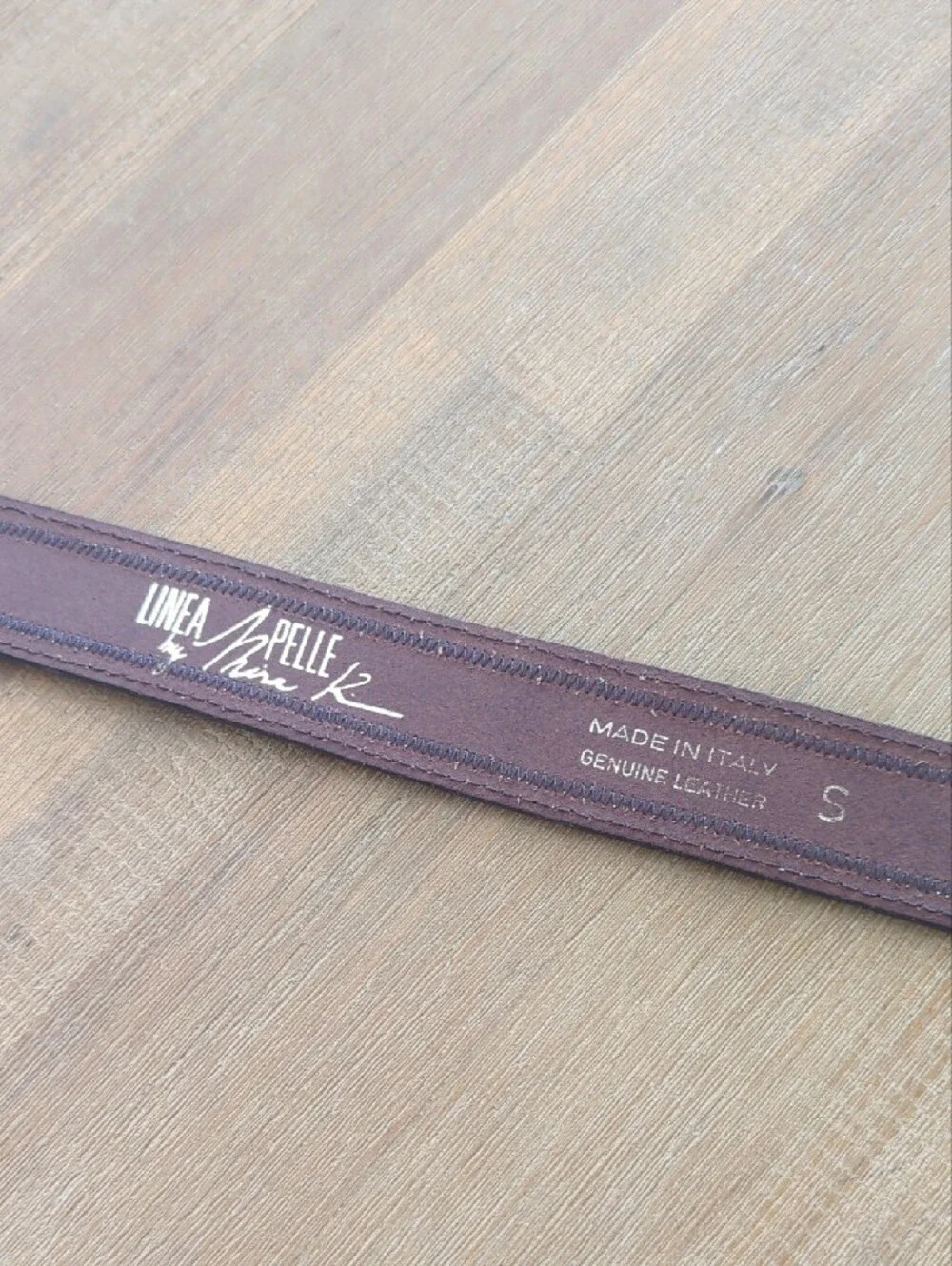 Linea Pelle Olive Suede Belt with Brass Decorative Buckle